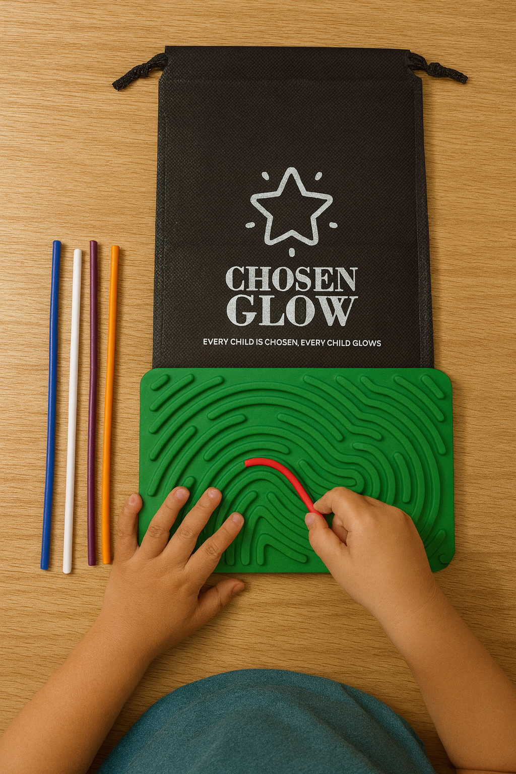 Maze Board, Sensory Activity Board: Silicone Fidget Toy for Calming, Stress, Anxiety, ADHD & Autism | Silent, No Mess | Kids 3+ & Adults | Includes Portable Travel Bag & 11 Strings